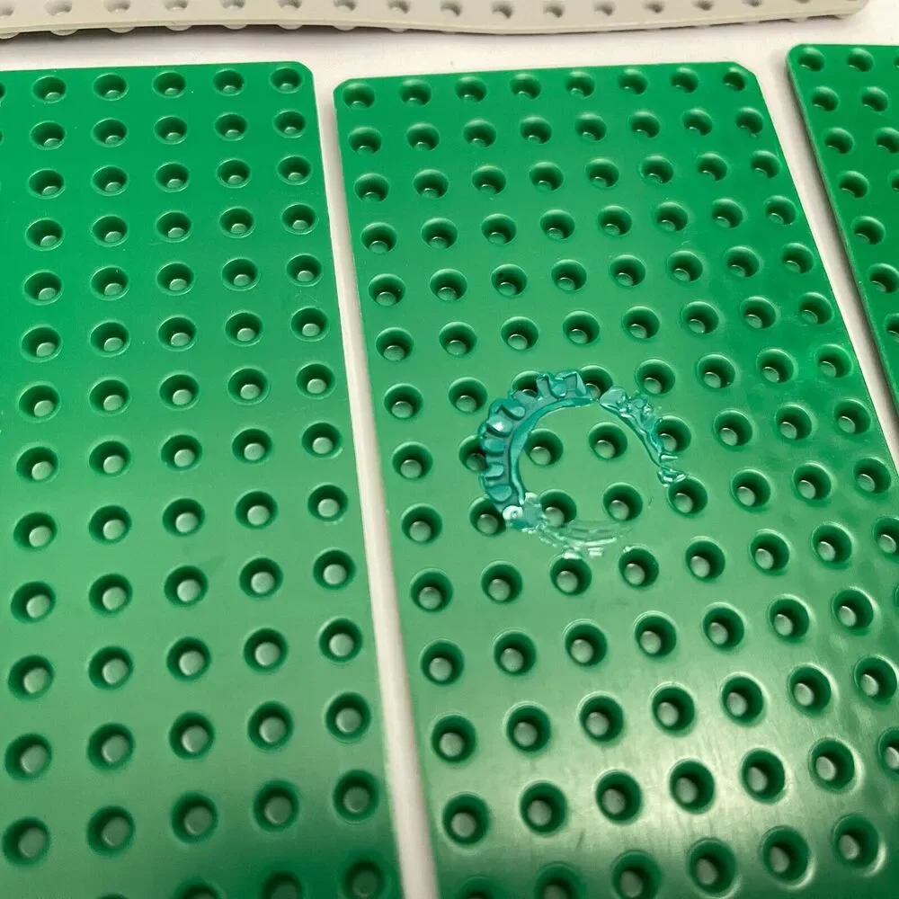 Vintage Lego Green Gray Plates Replacement Parts Pieces Lot of 5